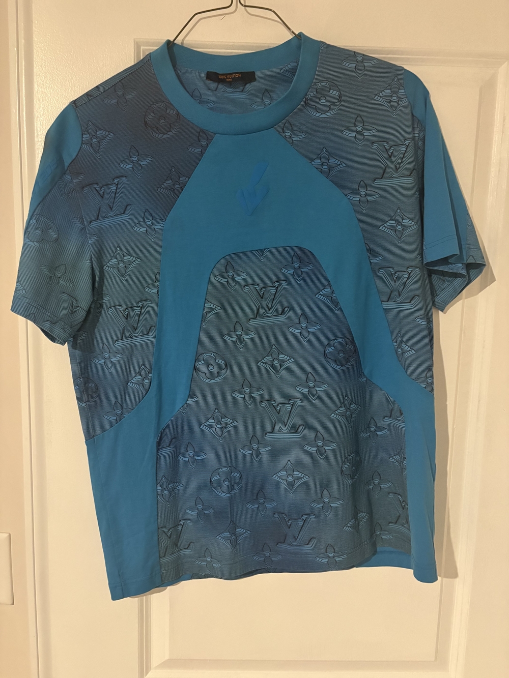 Louis Vuitton Blue Monogram Short Sleeve Tee